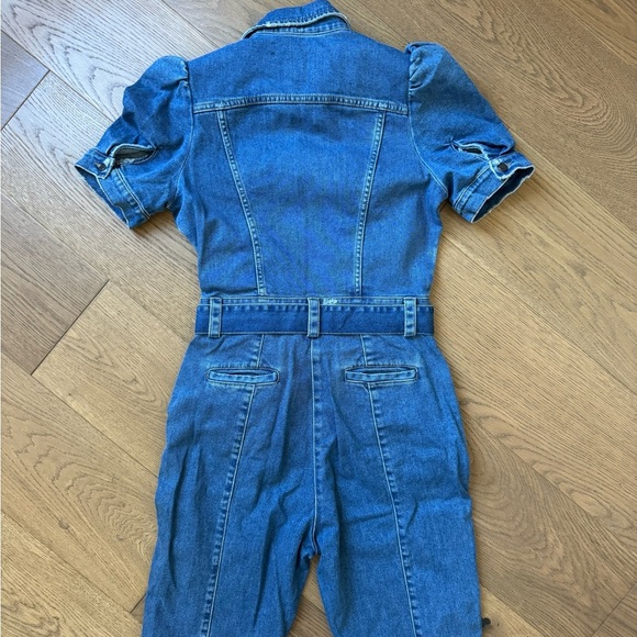 Retrofete Tori Denim Jean Jumpsuit - Size M - Like New - Medium Wash Blue - Picture 4 of 15
